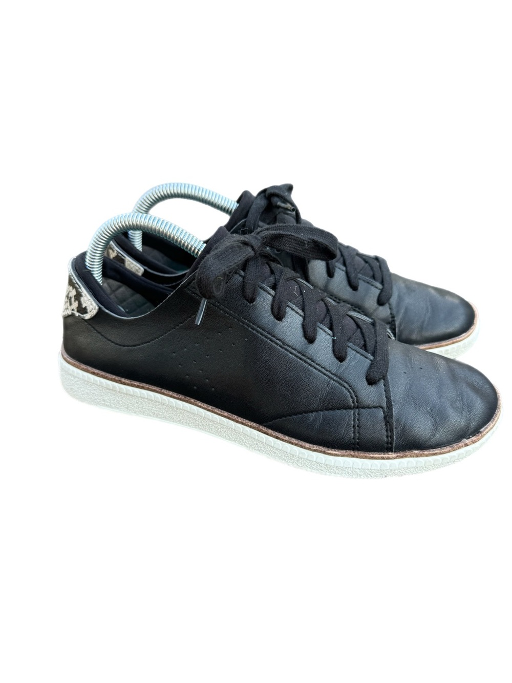 DR. SCHOLLS Women's Sz 7.5 Sweet Life Leather Oxford Sneaker Shoe Black Sun - Picture 2 of 16